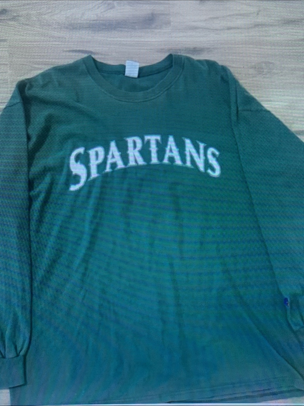 Spartans Long-Sleeve Crewneck Shirt - Green